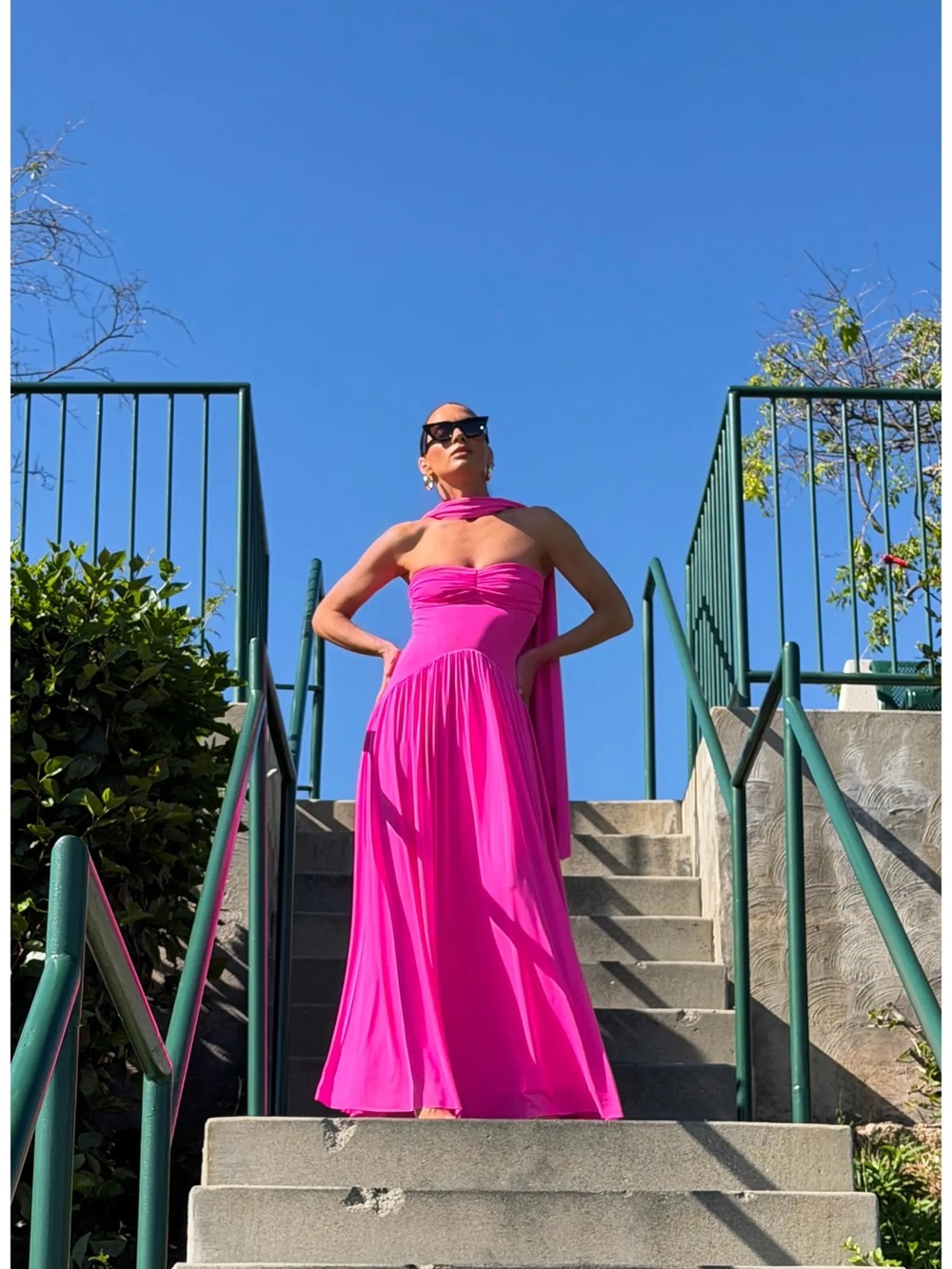 AFRM Rori Strapless Maxi Gown in Pink - Picture 7 of 8